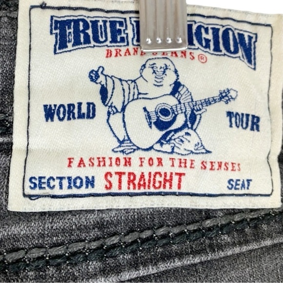 True Religion Straight Leg Mega T Jeans Size 36 - Picture 8 of 10